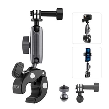 For Gopro 12 11 Bike Motorcycle Handlebar Pole Mount Holder Clamp 360 Rotary 