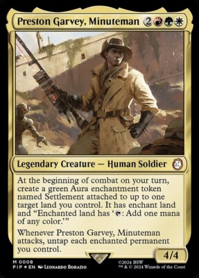 *MtG: 4x PRESTON GARVEY, MINUTEMAN - Commander Fallout Mythic - magicman-europe*
