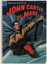 John Carter of Mars Dell Four Color 488 Low Grade Edgar Rice Burroughs 1953