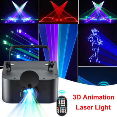3D Animation Effect RGB Full Color Laser Light DJ Stage Effect Party Club Lights