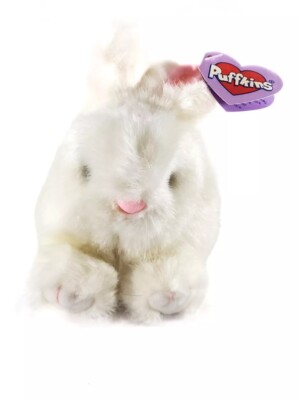 Swibco Puffkins Lucky Bunny Rabbit Plush Stuffed Animal with Tags Vintage 6''