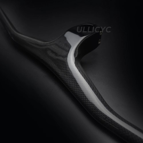 -17° Integrated MTB Bicycle Carbon Handlebar One-Shaped 70-110mm Stem Riser Bar - Picture 14 of 24