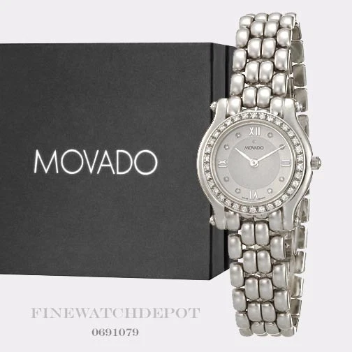 Movado white gold watch clearance