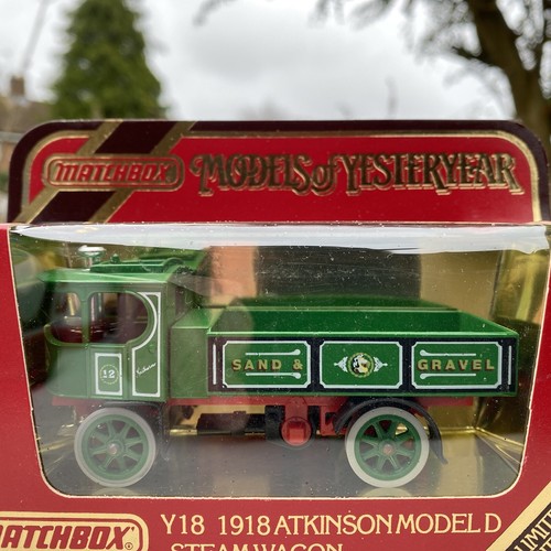 Matchbox Models Of Yesteryear Y-18 - 1918 Atkinson Model D Steam Wgn Sand/Gravel - Picture 3 of 12