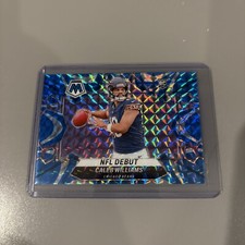 2024 Panini Mosaic - NFL Debut Reactive Blue Mosaic Prizm #289 Caleb Williams...