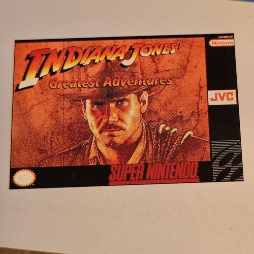 VTG Indiana Jones Greatest Adventures Promo Poster/Insert SNES JVC Nintendo - Picture 4 of 8