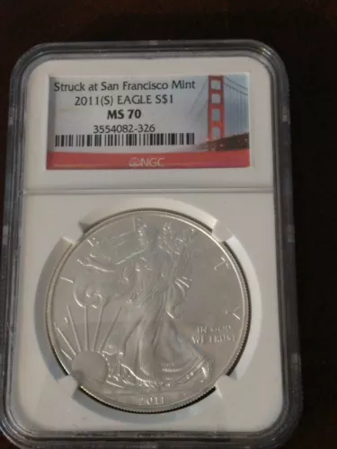 2011 (S) American Silver Eagle $1 Silver NGC MS 70 (BU