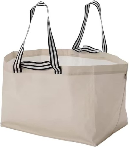 Borsa grande per la spesa Ikea GÖRSNYGG beige 22 1/2 x 15 1/4 x 14 1/2" NUOVA - Foto 2 di 5