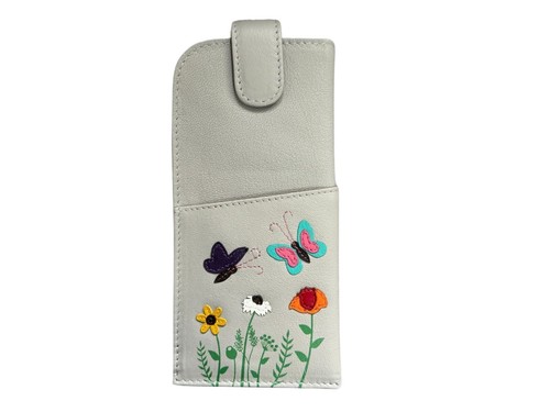 Sophia Butterflies & Flowers Glasses case by Mala Leather wide tab top ladies - Picture 20 of 36