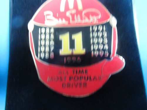 TWO BILL ELLIOTT ,ALL TIME MOST POPUAR DRIVER , HELMET PINS. 11 YEARS (NEW) - Picture 5 of 6