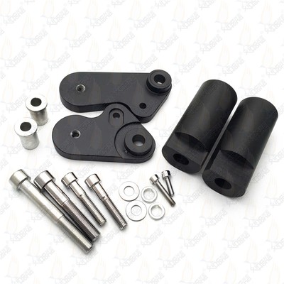 No Cut Frame Slider Protector For 2009-2012 Yamaha YZF R1 YZFR1 YZF-R1 BLACK