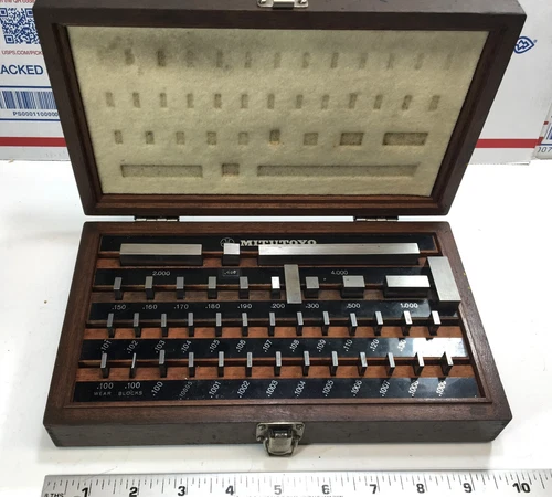 Mitutoyo 516–914 Grade 2 Gage Block 37pc Complete Set +  3 Extra's