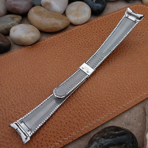 Vintage 1960s Hamilton Thinline Stainless Steel 19mm 18mm Kestenmade Watch Band - 第 5/8 張圖片