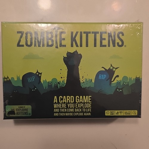 Zombie Kittens Card Game New Sealed Party Game Exploding Kittens 2-5 Players - Picture 1 of 5