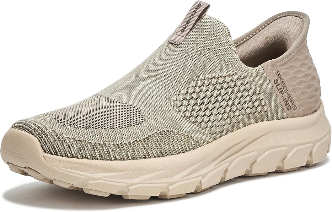 Skechers Shoes Slip Ins Men's Comfort Casual Memory Foam Hands Free Taupe 205466