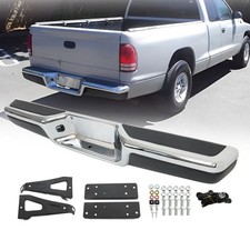 Rear Step Bumper Assembly Fit For Dodge Dakota 1997-2003 2004 Chrome Steel