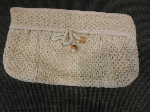 Vintage Macrema Purse, Cream Colored Good Used Condition