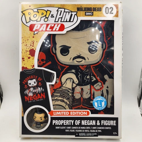 NEGAN - The Walking Dead Funko Pop Tee & Pint Size Figure Pack  Size:LRG
