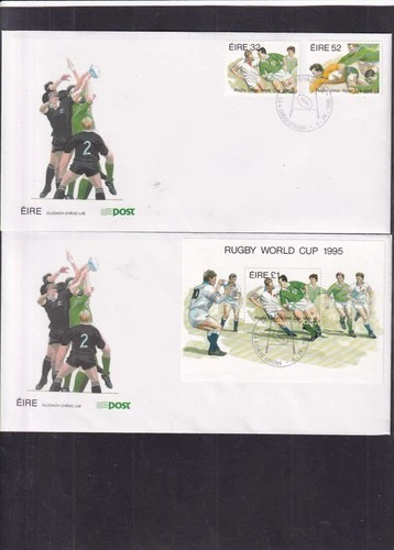 Ireland 1995 World Cup Rugby Championships choice of stamps & MS  FDC