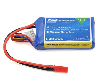 EFLITE EFLB4503SJ50 450MAH 3S 11.1V 50C LIPO 18AWG JST F42
