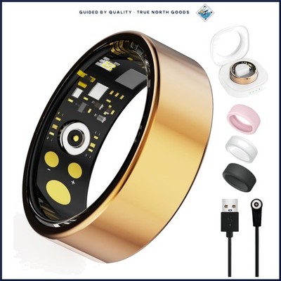 Smart Health Tracker Ring with Heart Rate, Blood Pressure and Sleep Monitoring