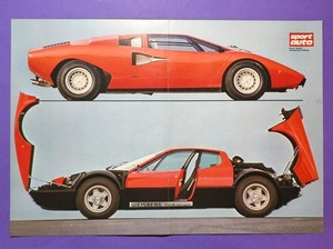 Poster Lamborghini Urraco Rallye 1974 - 44x28 Cm - Vintage Issu De Magazine