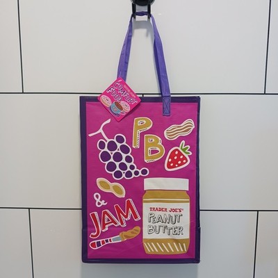 Trader Joe's PB&J/Mac & Cheese Reusable Shopping Tote, Collectible Eco Fun!  