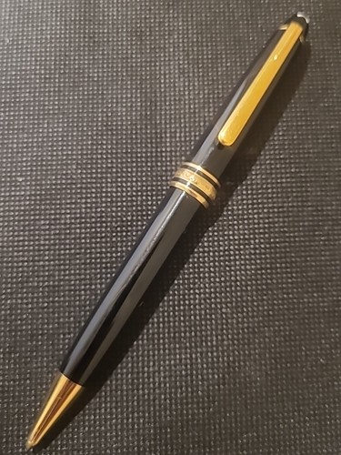 Montblanc 164 Classic Black Gold Trim Ballpoint Pen Vintage Condition, Nice Wor - Picture 24 of 24