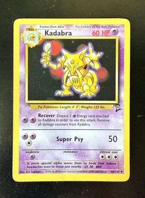 Kadabra 046/130 Base Set 2 Regular Uncommon Card Pokemon TCG Vintage LP