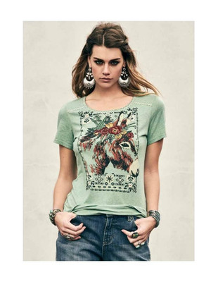 DOUBLE D RANCH El Burrow Embroidered Top Large
