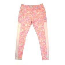 Athletic Works Pink Floral Cropped Leggings Youth XXL 2XL 18