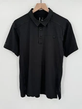Arc'teryx Captive Polo Shirt Men’s Large Black Performance Outdoors Hiking Golf