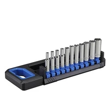 JobSmart 1/4 in. Drive Metric Deep Socket Set, 11 pc.