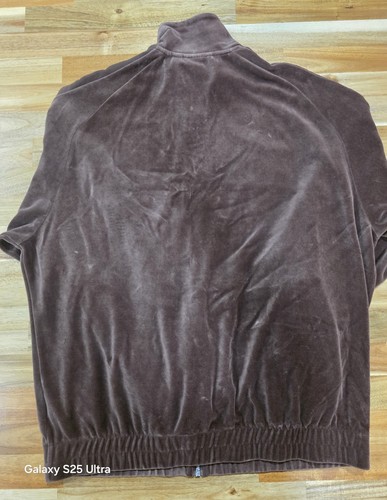 Puma donna T7 giacca da pista oversize in velluto marrone con zip taglia media prezzo al pubblico consigliato $90 - Foto 2 di 6