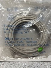 25 FT RJ45 Cat5 Ethernet LAN Network Cable for PC PS Xbox Internet Router White