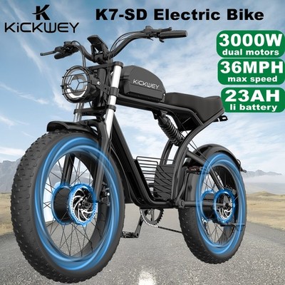 1500W/3000W Electric Bike Mountain City Commuter eBike Fat Tire Off-road Bicycle