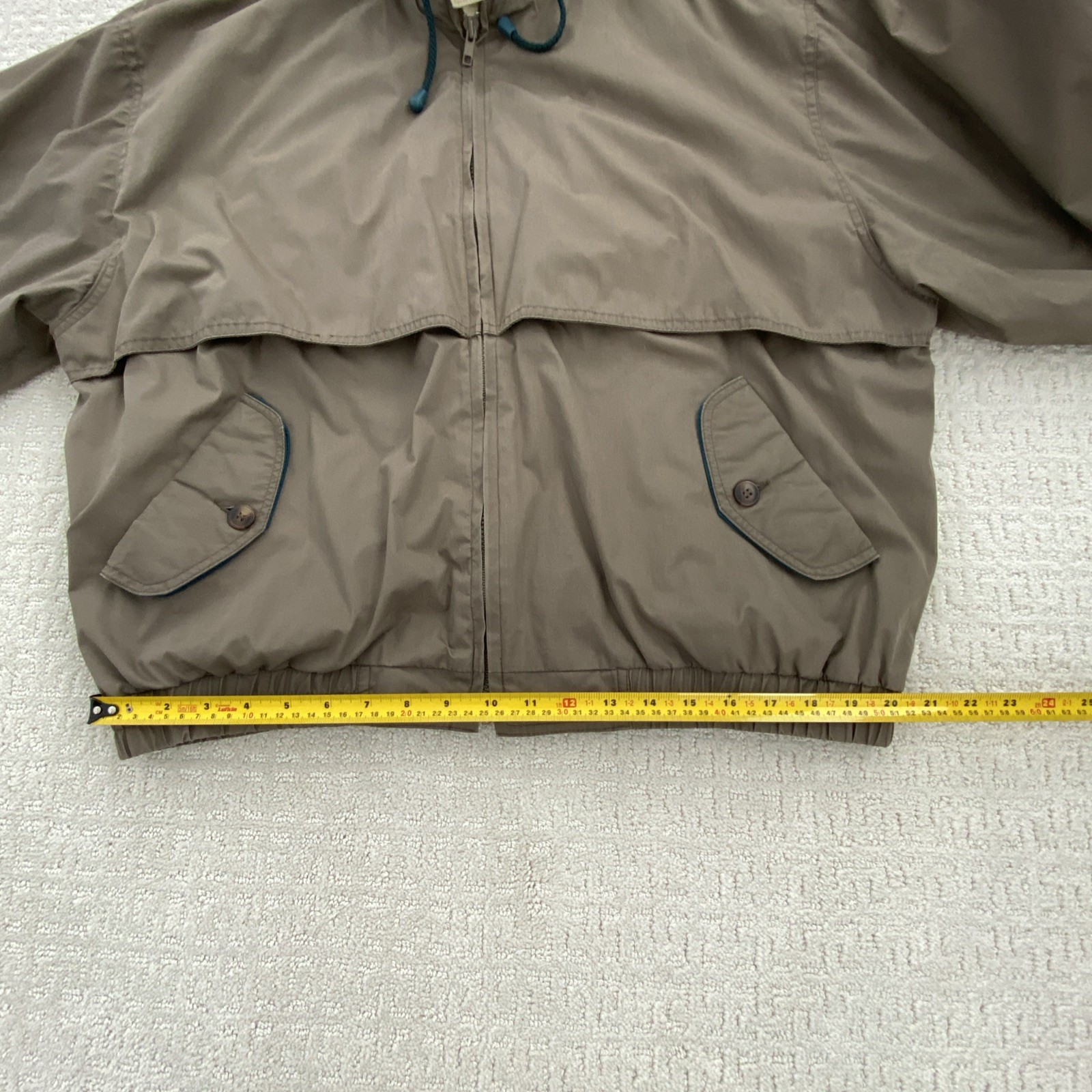 Vintage Whitefish Bay Men's XL Olive Green Grandpa Bomber Jacket Windbreaker thumbnail 4