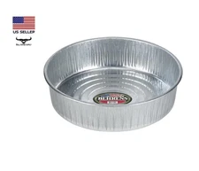 Behrens 12-Quart Utility Oil Drain Pan Utility Steel Container, Livestock Dish