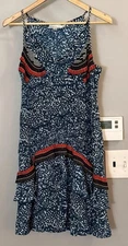 See by Chloe Dress 100% Silk Floral Cheetah Womens Size 6