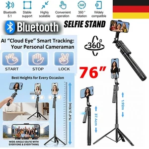 Face Suivi de Stativ 360° iPhone Kamera Ständer Selfie Stick mit Fernbedienung