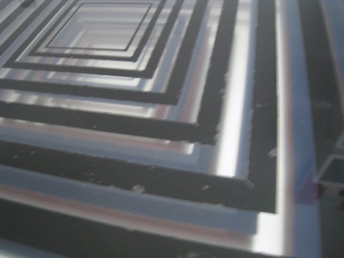 1960s 1970s era MCM Modernist Op Art Mirrored Shadow Box Wall Art 13" Sq - Picture 3 of 6