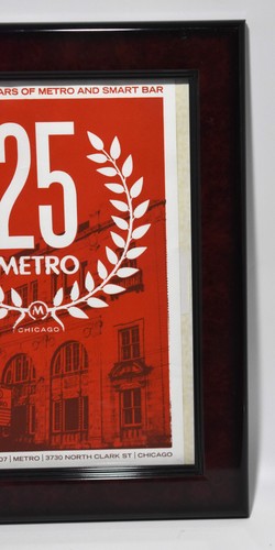 Vintage Framed Metro Chicago and Smart Bar 25th Anniversary Poster, From JBTV - Picture 15 of 16