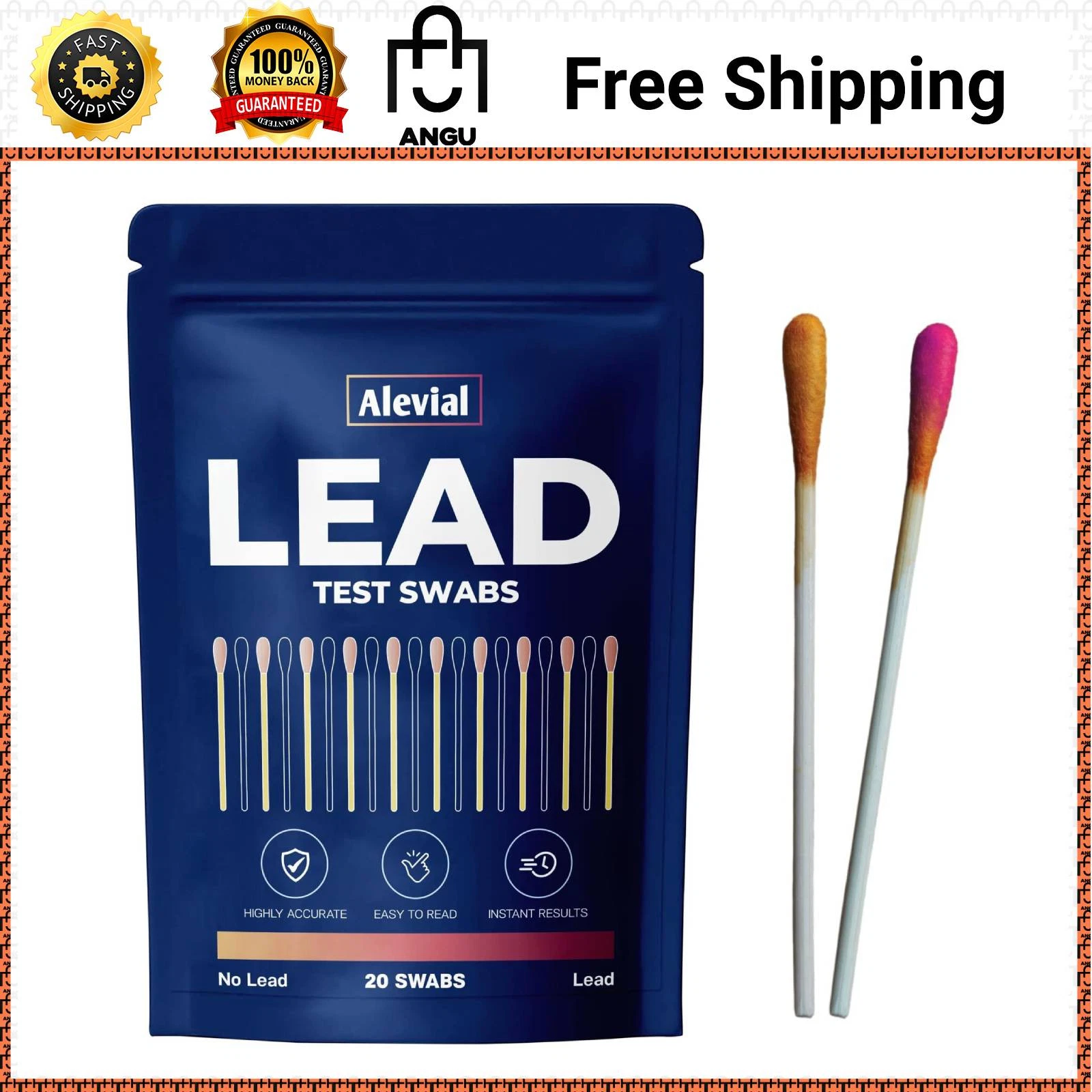 Lead Test Kit Instant Testing Swabs for Home Dip Swab in Water No Vinegar 20