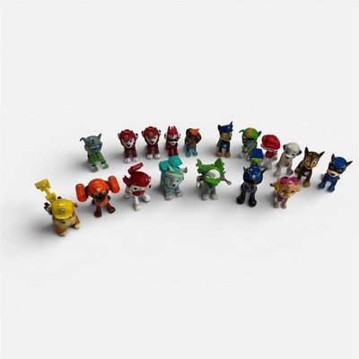 Paw Patrol Figure Lot 18 Action Pack Mighty Pups Aqua Mini Figures 2'' Toy Bundle