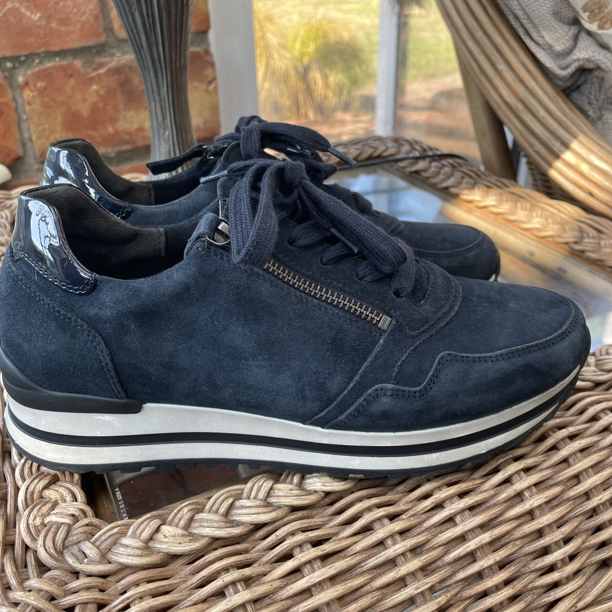 Gabor willet Ladies Optifit Trainers Navy Size Used