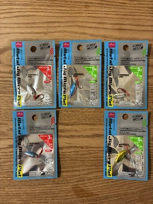 Daiso Micro Jig Flat 3g 5g + Metal VIB 3g Set of 6 Light Game Fishing Lure Japan