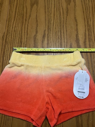 NWT XS (4-5) Wonder Nation Multicolor Orange/yellow Kids Towel Terry Shorts - Picture 13 of 17