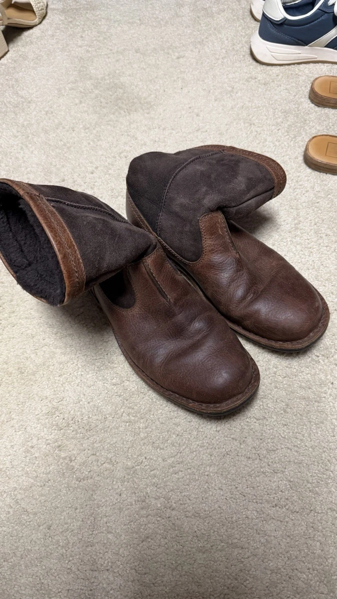 UGG Men’s Dark Brown Leather Ultimate Short Boots Sheepskin Lined Size 10.5 UGG Brown Boots for Men for Sale | Shop New & Used Men main image 4