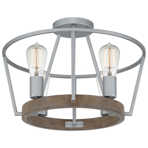 Quoizel BRT1717 Grey and Ash Brockton 4-Light 17-1/2"W Pendant - Picture 8 of 12