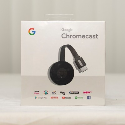 Google Chromecast (2. Generation) Media Streamer Schwarz - Neu Versiegelt